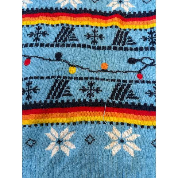 Aldi Gear Sweater Mens XL Blue Crew Neck Long Sleeves Ugly Christmas Pullover - Picture 8 of 10